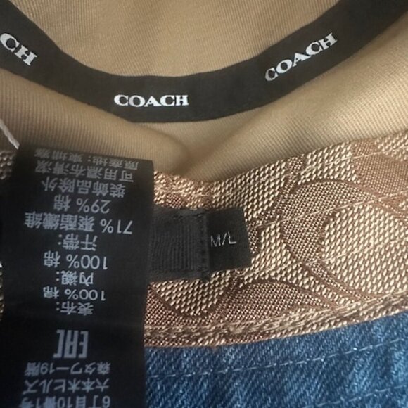 New Coach Denim Bucket Hat - Picture 4 of 5